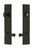 Grandeur Hardware - Hardware Carre Tall Plate Complete Entry Set with Georgetown Lever in Timeless Bronze - CARGEO - 841373