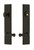 Grandeur Hardware - Hardware Carre Tall Plate Complete Entry Set with Georgetown Lever in Timeless Bronze - CARGEO - 841376