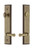 Grandeur Hardware - Hardware Carre Tall Plate Complete Entry Set with Georgetown Lever in Vintage Brass - CARGEO - 841379