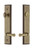 Grandeur Hardware - Hardware Carre Tall Plate Complete Entry Set with Georgetown Lever in Vintage Brass - CARGEO - 841380
