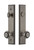 Grandeur Hardware - Hardware Carre Tall Plate Complete Entry Set with Parthenon Knob in Antique Pewter - CARPAR - 840270