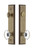 Grandeur Hardware - Hardware Carre Tall Plate Complete Entry Set with Provence Knob in Vintage Brass - CARPRO - 840330