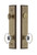 Grandeur Hardware - Hardware Carre Tall Plate Complete Entry Set with Provence Knob in Vintage Brass - CARPRO - 840332