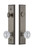 Grandeur Hardware - Hardware Carre Tall Plate Complete Entry Set with Versailles Knob in Antique Pewter - CARVER - 840365