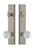 Grandeur Hardware - Hardware Carre Tall Plate Complete Entry Set with Versailles Knob in Satin Nickel - CARVER - 840385