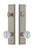 Grandeur Hardware - Hardware Carre Tall Plate Complete Entry Set with Versailles Knob in Satin Nickel - CARVER - 840386