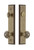 Grandeur Hardware - Hardware Carre Tall Plate Complete Entry Set with Windsor Knob in Vintage Brass - CARWIN - 840427