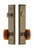 Grandeur Hardware - Hardware Fifth Avenue Tall Plate Complete Entry Set with Baguette Amber Knob in Vintage Brass - FAVBCA - 840457