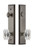 Grandeur Hardware - Hardware Fifth Avenue Tall Plate Complete Entry Set with Baguette Clear Crystal Knob in Antique Pewter - FAVBCC - 840462