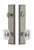 Grandeur Hardware - Hardware Fifth Avenue Tall Plate Complete Entry Set with Baguette Clear Crystal Knob in Satin Nickel - FAVBCC - 840481