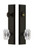 Grandeur Hardware - Hardware Fifth Avenue Tall Plate Complete Entry Set with Baguette Clear Crystal Knob in Timeless Bronze - FAVBCC - 840486