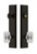 Grandeur Hardware - Hardware Fifth Avenue Tall Plate Complete Entry Set with Baguette Clear Crystal Knob in Timeless Bronze - FAVBCC - 840488