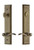 Grandeur Hardware - Hardware Fifth Avenue Tall Plate Complete Entry Set with Bellagio Lever in Vintage Brass - FAVBEL - 841571
