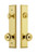 Grandeur Hardware - Hardware Fifth Avenue Tall Plate Complete Entry Set with Bouton Knob in Lifetime Brass - FAVBOU - 840568