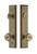 Grandeur Hardware - Hardware Fifth Avenue Tall Plate Complete Entry Set with Bouton Knob in Vintage Brass - FAVBOU - 840585