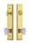 Grandeur Hardware - Hardware Fifth Avenue Tall Plate Complete Entry Set with Chambord Knob in Lifetime Brass - FAVCHM - 840632