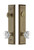 Grandeur Hardware - Hardware Fifth Avenue Tall Plate Complete Entry Set with Chambord Knob in Vintage Brass - FAVCHM - 840650