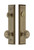 Grandeur Hardware - Hardware Fifth Avenue Tall Plate Complete Entry Set with Circulaire Knob in Vintage Brass - FAVCIR - 840683