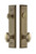 Grandeur Hardware - Hardware Fifth Avenue Tall Plate Complete Entry Set with Eden Prairie Knob in Vintage Brass - FAVEDN - 840714