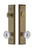 Grandeur Hardware - Hardware Fifth Avenue Tall Plate Complete Entry Set with Fontainebleau Knob in Vintage Brass - FAVFON - 840773