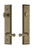Grandeur Hardware - Hardware Fifth Avenue Tall Plate Complete Entry Set with Georgetown Lever in Vintage Brass - FAVGEO - 841638
