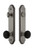 Grandeur Hardware - Arc Tall Plate Complete Entry Set with Coventry Knob in Antique Pewter - ARCCOV - 854168