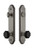 Grandeur Hardware - Arc Tall Plate Complete Entry Set with Lyon Knob in Antique Pewter - ARCLYO - 852019