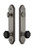 Grandeur Hardware - Arc Tall Plate Complete Entry Set with Lyon Knob in Antique Pewter - ARCLYO - 852021