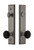 Grandeur Hardware - Carre Tall Plate Complete Entry Set with Coventry Knob in Antique Pewter - CARCOV - 854198