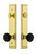 Grandeur Hardware - Carre Tall Plate Complete Entry Set with Coventry Knob in Lifetime Brass - CARCOV - 854201