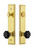 Grandeur Hardware - Carre Tall Plate Complete Entry Set with Lyon Knob in Lifetime Brass - CARLYO - 852061