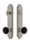 Grandeur Hardware - Arc Tall Plate Complete Entry Set with Coventry Knob in Satin Nickel - ARCCOV - 854179