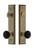 Grandeur Hardware - Fifth Avenue Tall Plate Complete Entry Set with Coventry Knob in Vintage Brass - FAVCOV - 854245