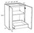 Ideal Cabinetry Manhattan High Gloss Metallic Base Cabinet - B33FH-1T-MHM