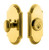 Grandeur Hardware - Single Cylinder Deadbolt with Arc Plate in Lifetime Brass - ARCARC - 825950