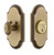 Grandeur Hardware - Single Cylinder Deadbolt with Arc Plate in Vintage Brass - ARCARC - 825954