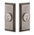 Grandeur Hardware - Double Cylinder Deadbolt with Carre Plate in Antique Pewter - CARCAR - 826051