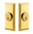 Grandeur Hardware - Double Cylinder Deadbolt with Carre Plate in Lifetime Brass - CARCAR - 826053