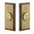 Grandeur Hardware - Double Cylinder Deadbolt with Carre Plate in Vintage Brass - CARCAR - 826069