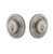 Grandeur Hardware - Double Cylinder Deadbolt with Circulaire Plate in Satin Nickel - CIRCIR - 825983