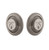 Grandeur Hardware - Double Cylinder Deadbolt with Circulaire Plate in Antique Pewter - CIRCIR - 825992