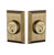 Grandeur Hardware - Double Cylinder Deadbolt with Fifth Avenue Plate in Vintage Brass - FAVFAV - 824338