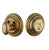 Grandeur Hardware - Single Cylinder Deadbolt with Georgetown Plate in Vintage Brass - GEOGEO - 823194