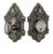 Grandeur Hardware - Single Cylinder Deadbolt with Grande Victorian Plate in Antique Pewter - GVCGVC - 815561