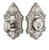 Grandeur Hardware - Single Cylinder Deadbolt with Grande Victorian Plate in Satin Nickel - GVCGVC - 822990