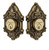 Grandeur Hardware - Double Cylinder Deadbolt with Grande Victorian Plate in Vintage Brass - GVCGVC - 824313