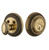 Grandeur Hardware - Single Cylinder Deadbolt with Newport Plate in Vintage Brass - NEWNEW - 815578