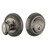 Grandeur Hardware - Single Cylinder Deadbolt with Newport Plate in Antique Pewter - NEWNEW - 823195