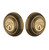 Grandeur Hardware - Double Cylinder Deadbolt with Newport Plate in Vintage Brass - NEWNEW - 817790