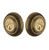 Grandeur Hardware - Double Cylinder Deadbolt with Newport Plate in Vintage Brass - NEWNEW - 824363